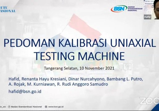 BSN Sosialisasikan Panduan Kalibrasi Uniaxial Testing Machine