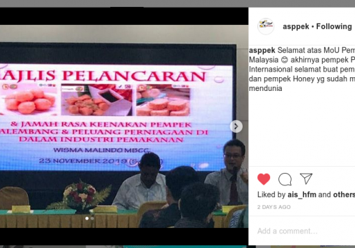 Mulai 2020 Palembang Ekspor Pempek ke Malaysia