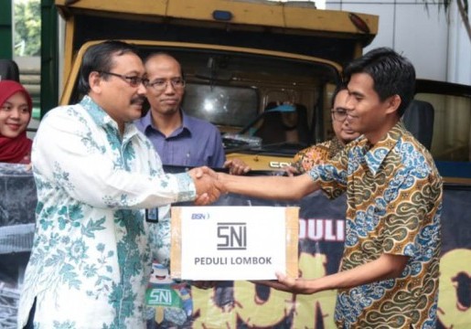 Peduli Lombok, BSN Berikan Bantuan Kemanusiaan