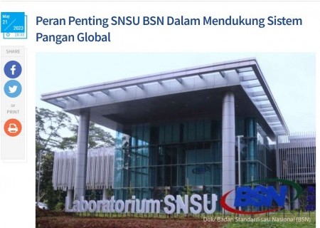 Peran Penting SNSU BSN Dalam Mendukung Sistem Pangan Global