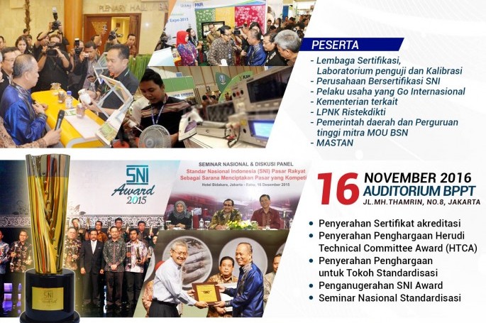 Penyelenggaraan Indonesia Quality Expo (IQE) 2016 dan Rangkaian Bulan Mutu Nasional 