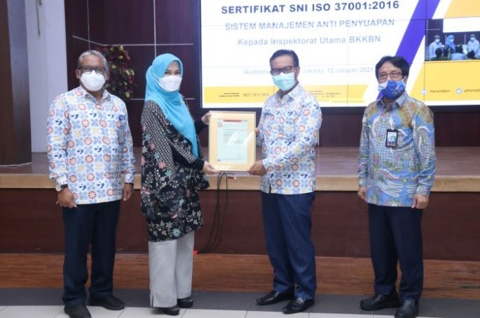 Inspektorat Utama BKKBN Raih SNI ISO 37001:2016