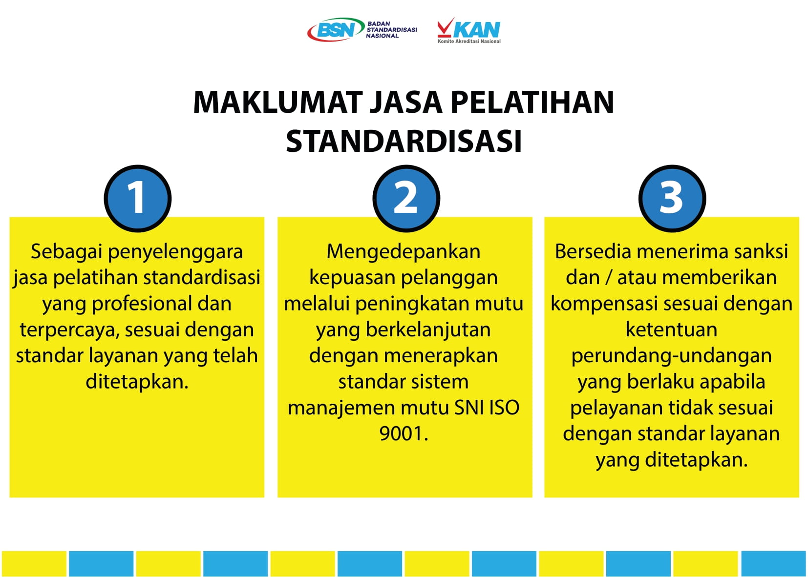 Maklumat Jasa Pelatihan Standardisasi Bsn Badan Standardisasi