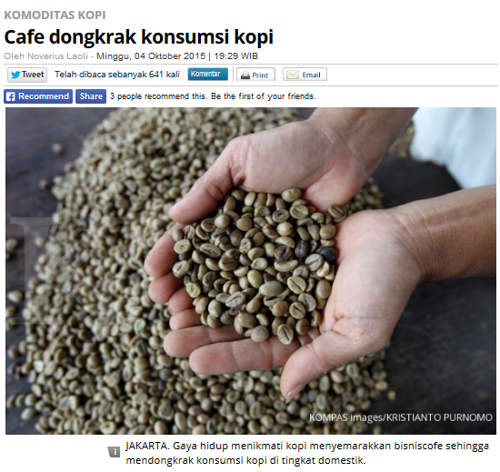 Cafe Dongkrak Konsumsi Kopi Bsn Badan Standardisasi Nasional National Standardization 1319