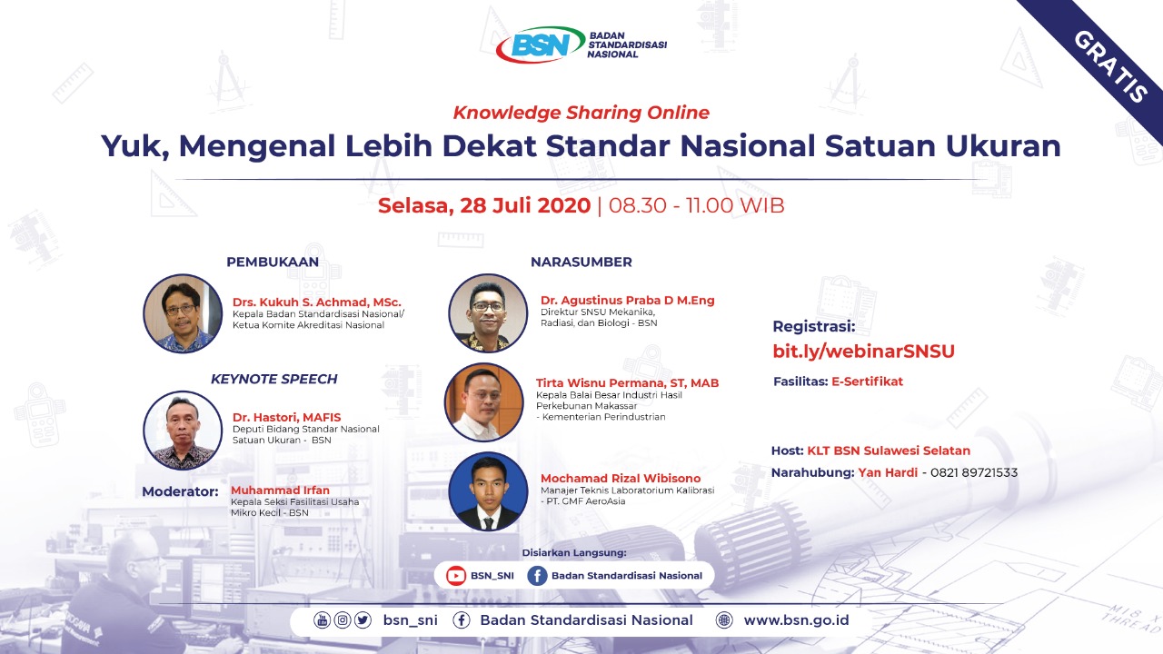 Mengenal Standar Nasional Satuan Ukuran Bsn Badan Standardisasi Nasional National Standardization Agency Of Indonesia Setting The Standard In Indonesia Iso Sni Wto